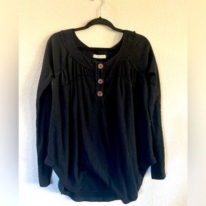 Free People Size S Black Long Sleeve